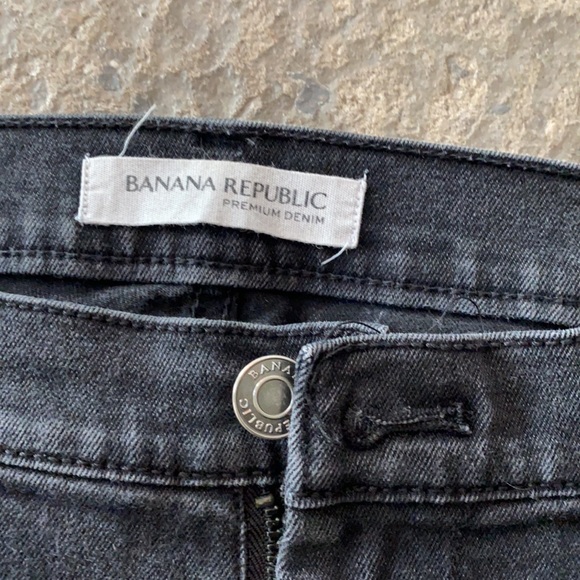 Banana republic premium denim women's skinny ankle jeans size 28 short, black - Picture 3 of 4
